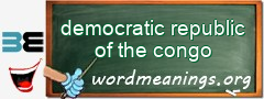 WordMeaning blackboard for democratic republic of the congo